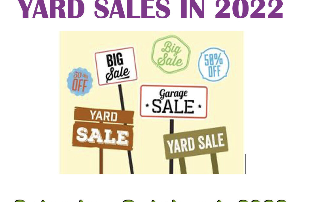 COMMUNITY YARD SALE OCTOBER 1ST, 2022